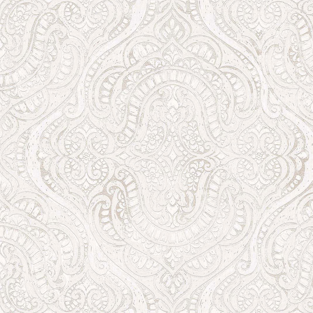 Luxurious non-woven wallpaper, cream, baroque, 42210, Aura, Cristiana Masi by Parato
