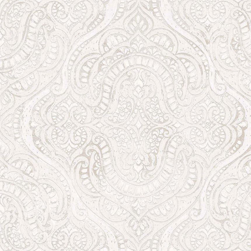 Luxurious non-woven wallpaper, cream, baroque, 42210, Aura, Cristiana Masi by Parato