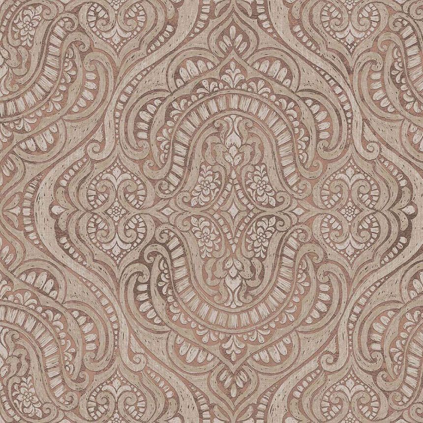 Luxurious non-woven wallpaper, brown, baroque, 42214, Aura, Cristiana Masi by Parato