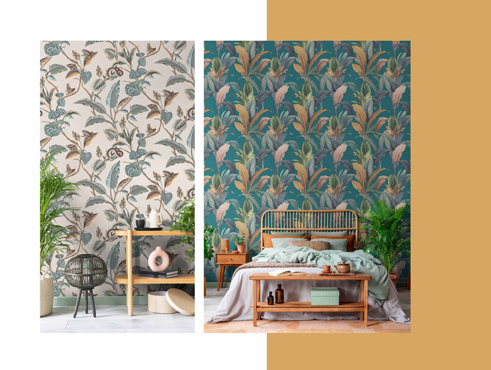 Non-woven wallpaper, grey-beige, leaves, 15508, Botany House, Cristiana Masi by Parato