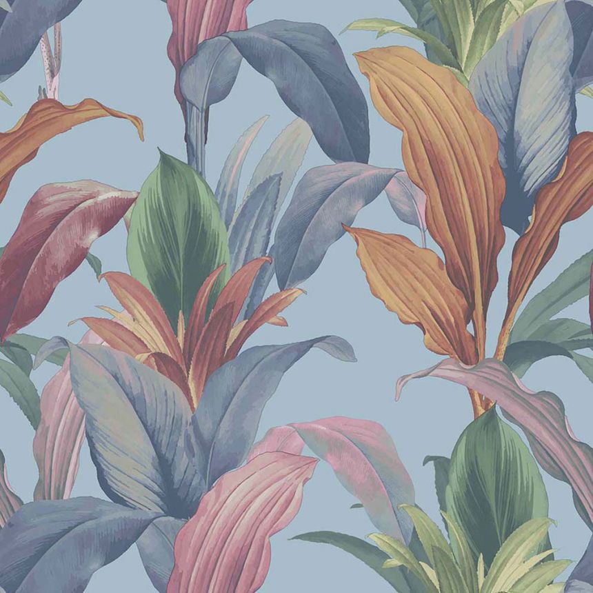Non-woven wallpaper, blue, leaves, 15516, Botany House, Cristiana Masi by Parato