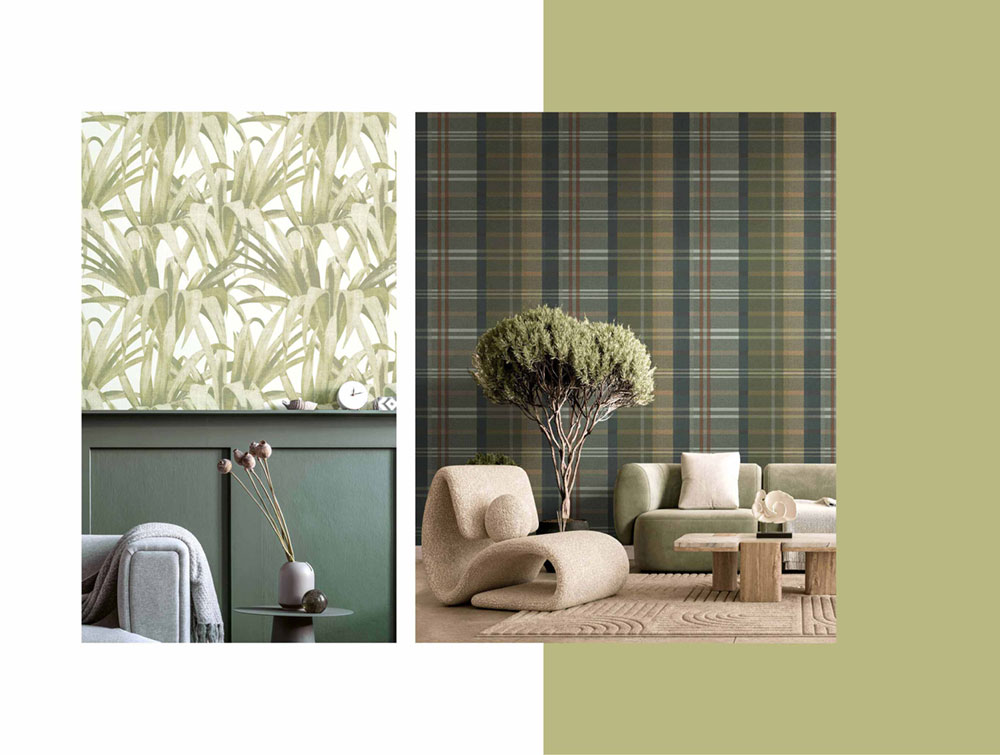Non-woven wallpaper, green, leaves, 15525, Botany House, Cristiana Masi by Parato