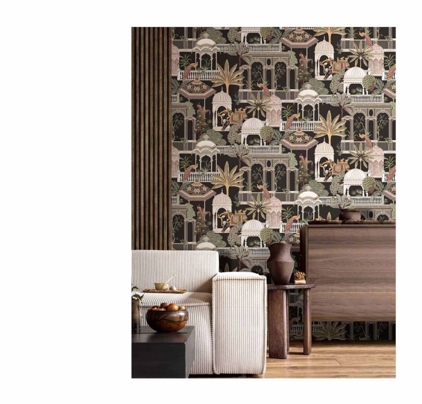 Non-woven wallpaper, grey-beige, garden, 15536, Botany House, Cristiana Masi by Parato
