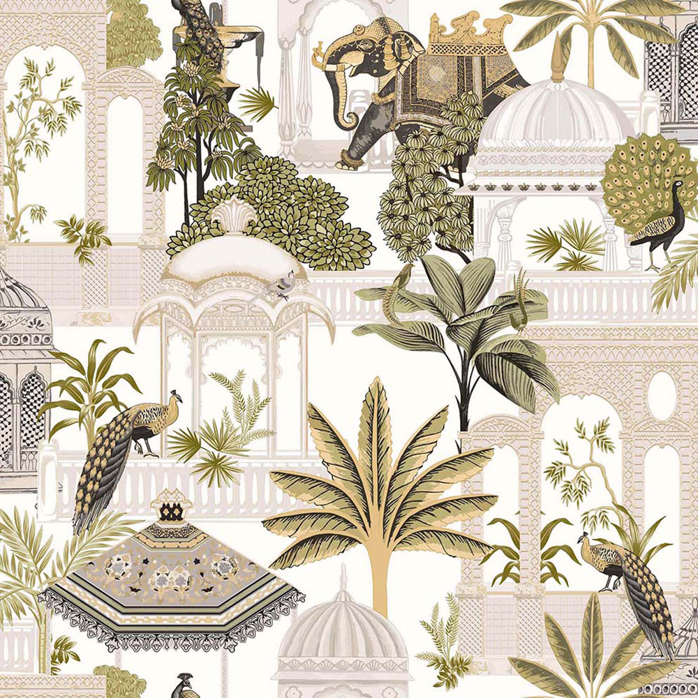 Non-woven wallpaper, grey-green, garden, 15537, Botany House, Cristiana Masi by Parato