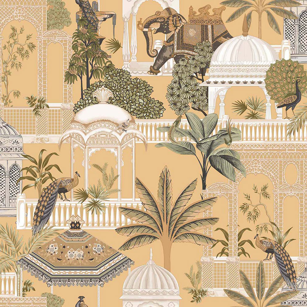 Non-woven wallpaper, ochre, garden, 15538, Botany House, Cristiana Masi by Parato
