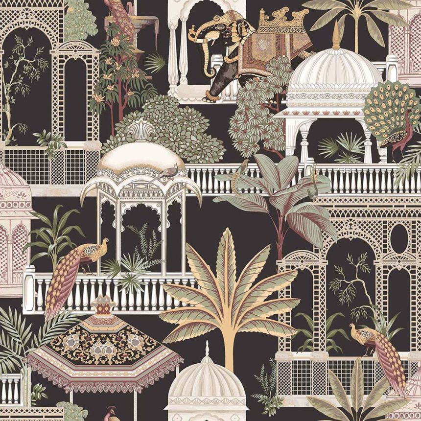 Non-woven wallpaper, black, garden, 15539, Botany House, Cristiana Masi by Parato