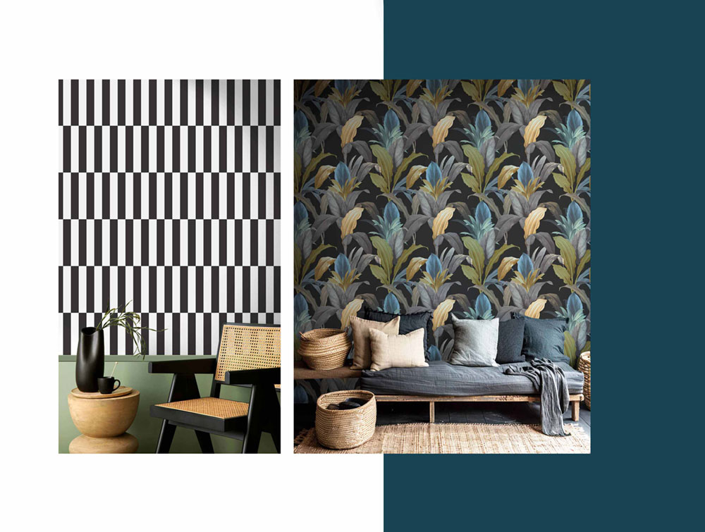 Non-woven wallpaper, grey-white, stripes, 15551, Botany House, Cristiana Masi by Parato