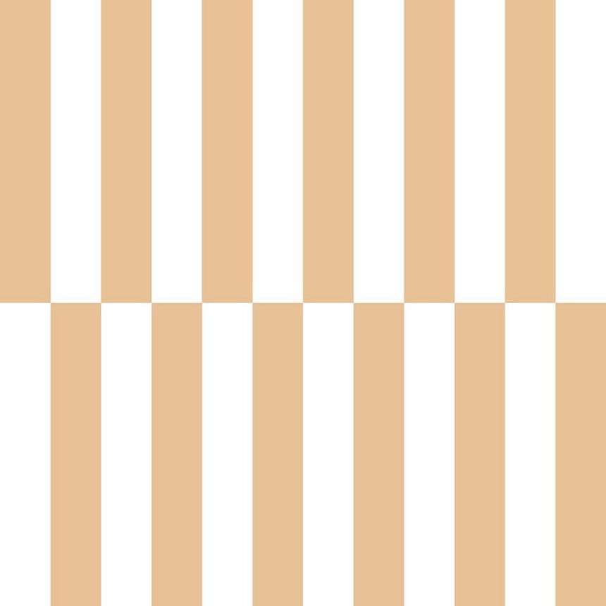 Non-woven wallpaper, ochre-white, stripes, 15553, Botany House, Cristiana Masi by Parato