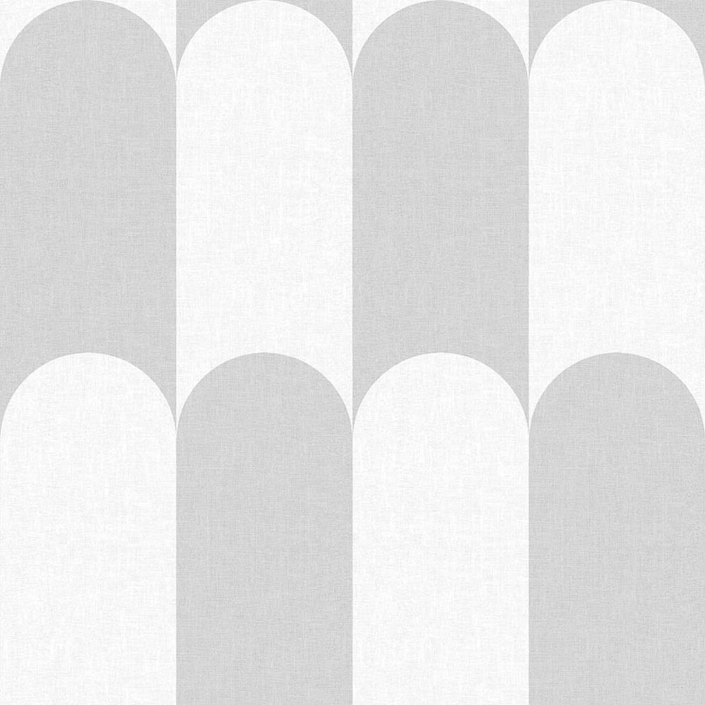 Geometric non-woven wallpaper, grey-white, 15556, Botany House, Cristiana Masi by Parato