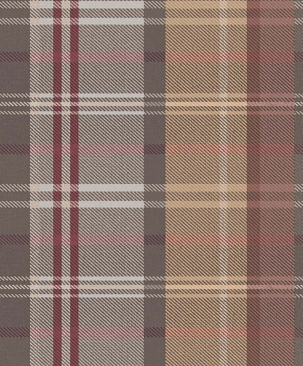 Non-woven wallpaper, burgundy, fabric imitation, 15568, Botany House, Cristiana Masi by Parato