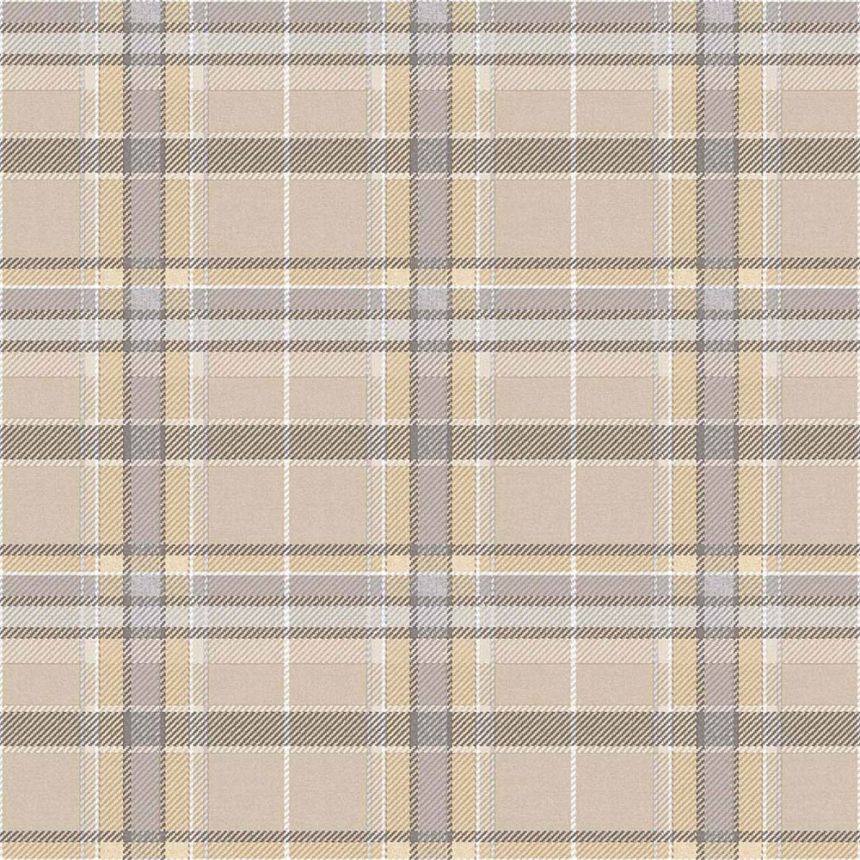 Non-woven wallpaper, beige, fabric imitation, 15571, Botany House, Cristiana Masi by Parato