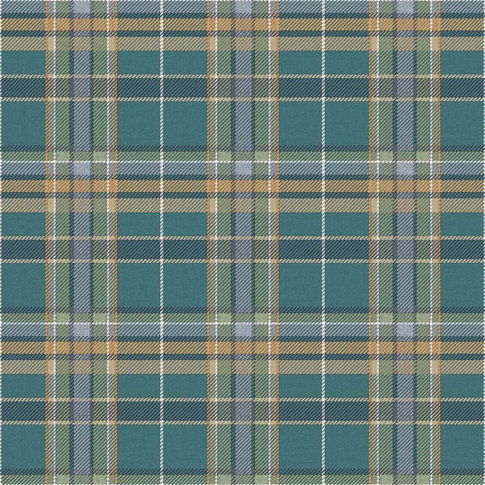 Non-woven wallpaper, turquoise, fabric imitation, 15576, Botany House, Cristiana Masi by Parato