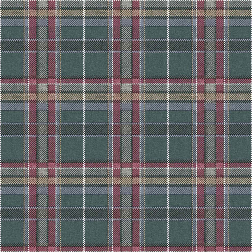 Non-woven wallpaper, blue-burgundy, fabric imitation, 15577, Botany House, Cristiana Masi by Parato