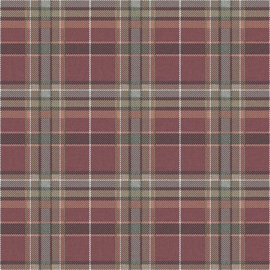 Non-woven wallpaper, burgundy, fabric imitation, 15578, Botany House, Cristiana Masi by Parato