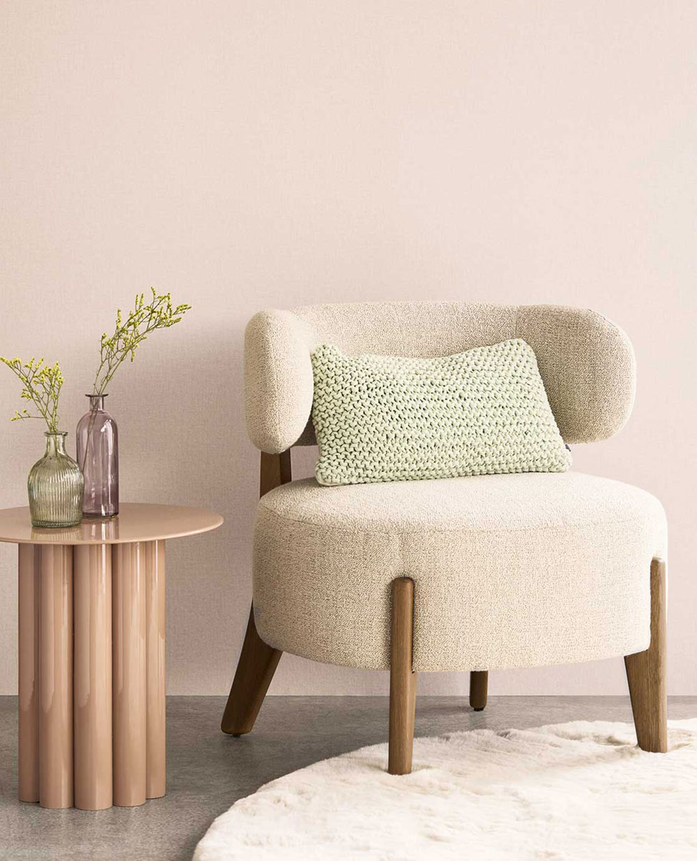 Non-woven wallpaper, purple, fabric imitation, 340620, Linen Look, Eijffinger