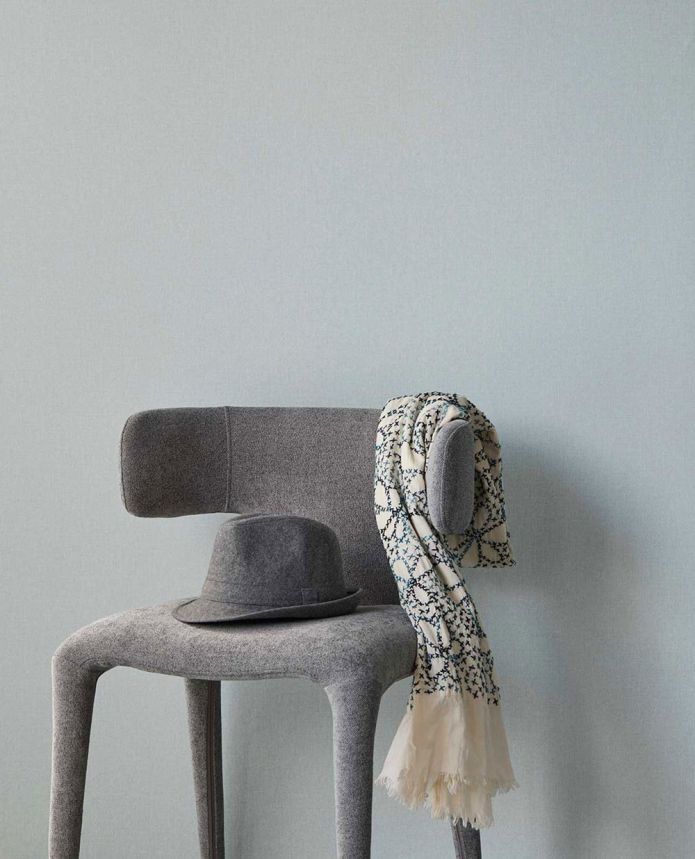 Non-woven wallpaper, blue, fabric imitation, 340640, Linen Look, Eijffinger