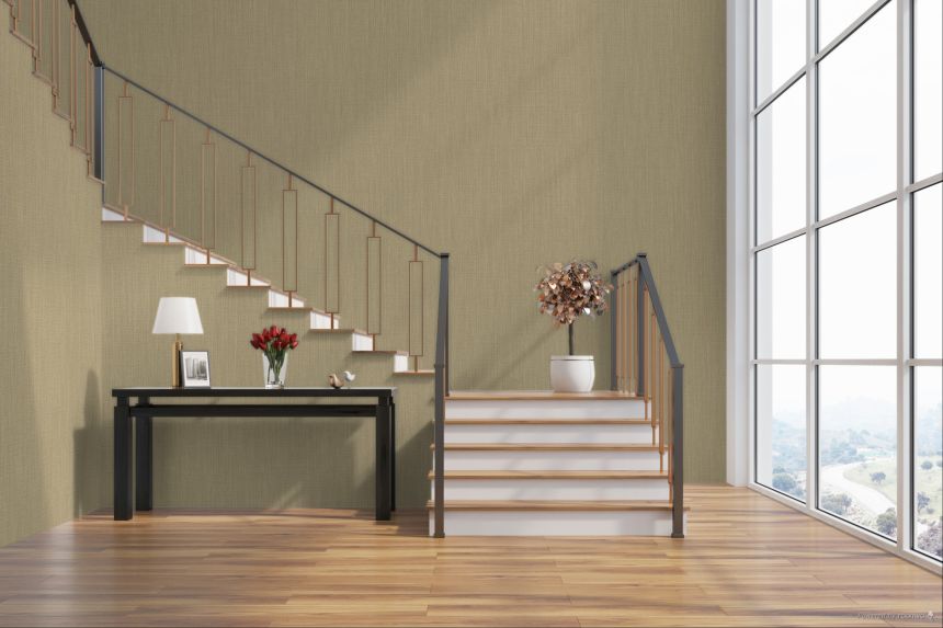 Non-woven wallpaper, brown, fabric imitation, 340524, Groovy, Eijffinger