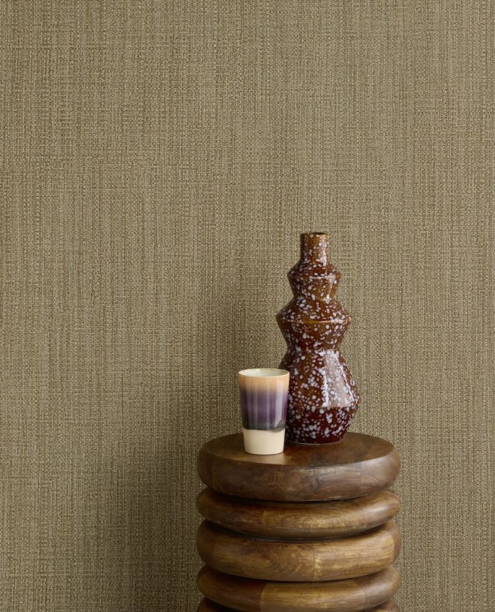 Non-woven wallpaper, brown, fabric imitation, 340525, Groovy, Eijffinger