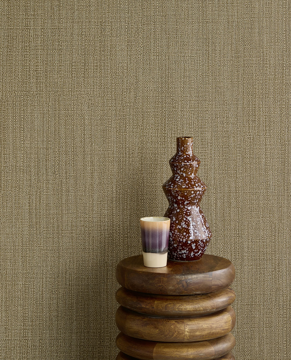 Non-woven wallpaper, brown, fabric imitation, 340525, Groovy, Eijffinger