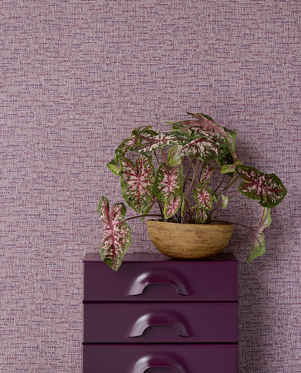 Non-woven wallpaper, purple, fabric imitation, 340534, Groovy, Eijffinger