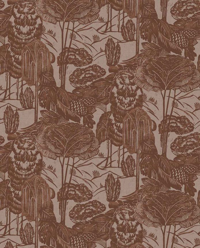 Non-woven wallpaper, brown-red, leaves, trees, 340544, Groovy, Eijffinger