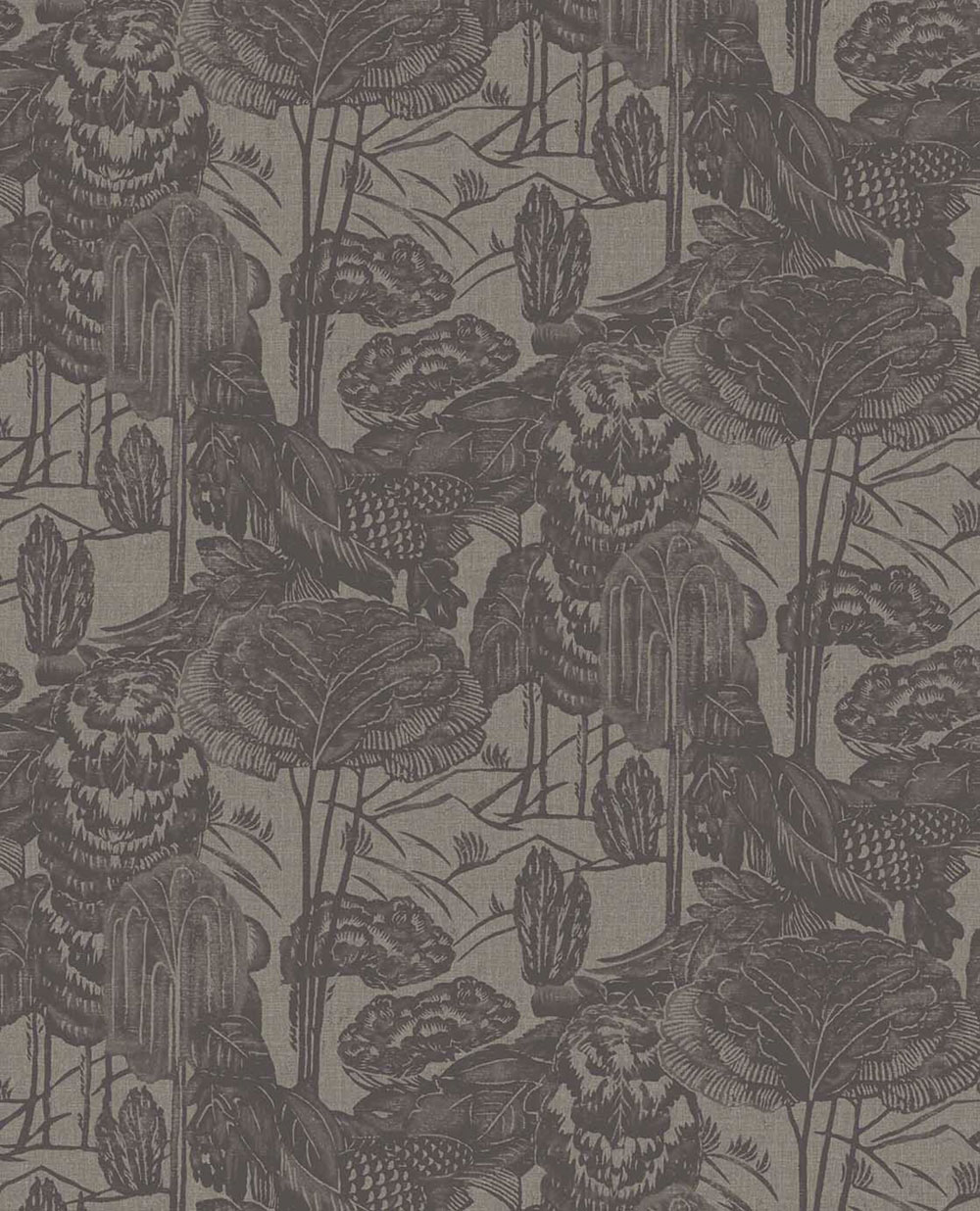 Non-woven wallpaper, brown, leaves, trees, 340545, Groovy, Eijffinger