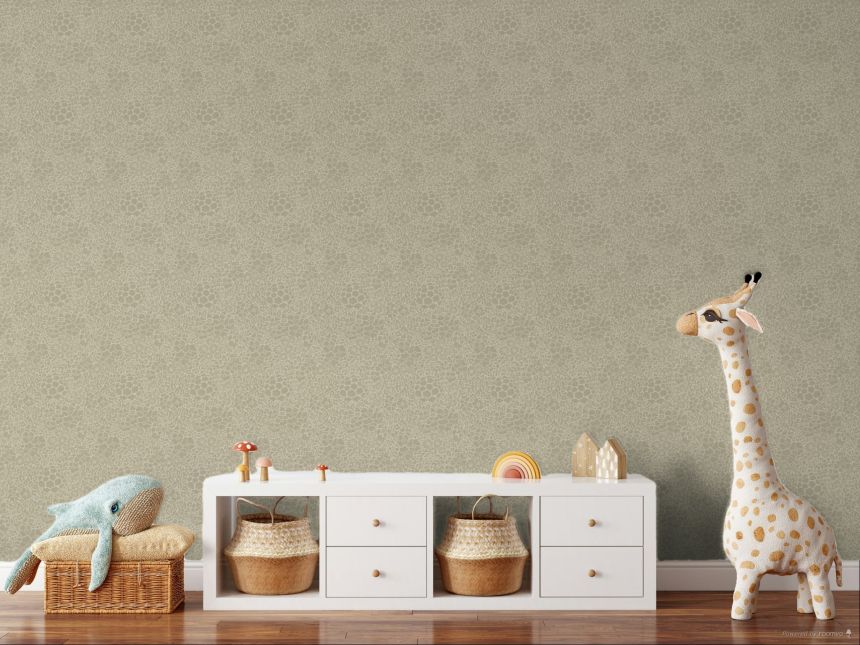 Non-woven wallpaper, beige, flowers, 340551, Groovy, Eijffinger