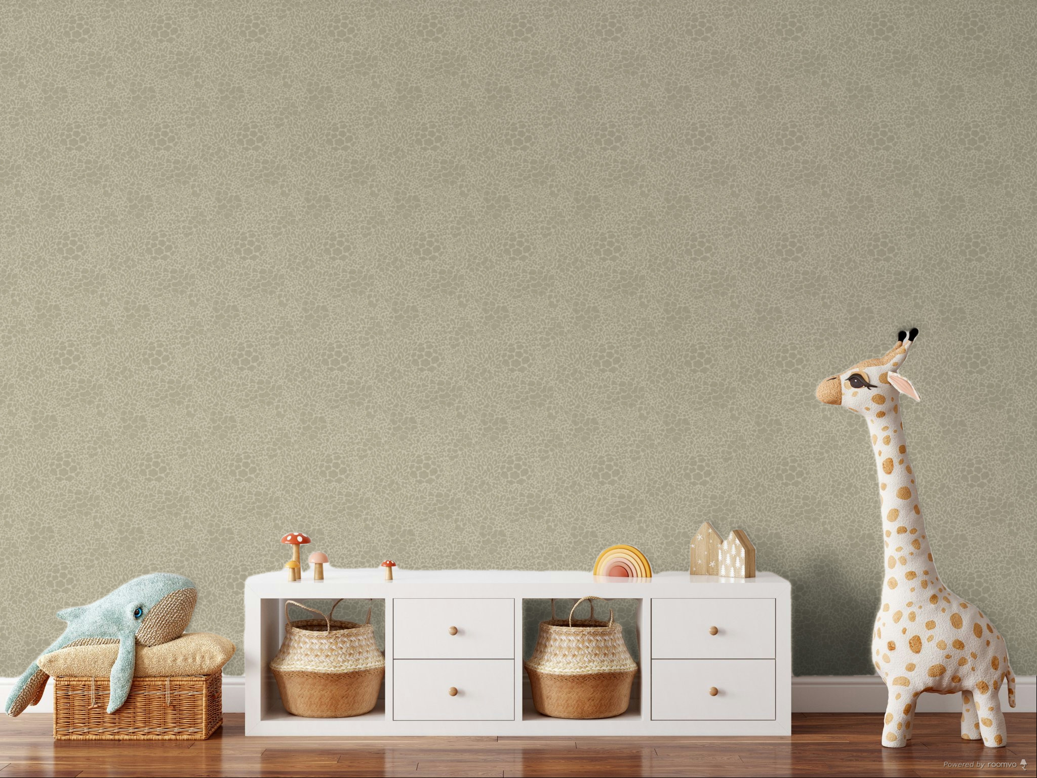 Non-woven wallpaper, beige, flowers, 340551, Groovy, Eijffinger