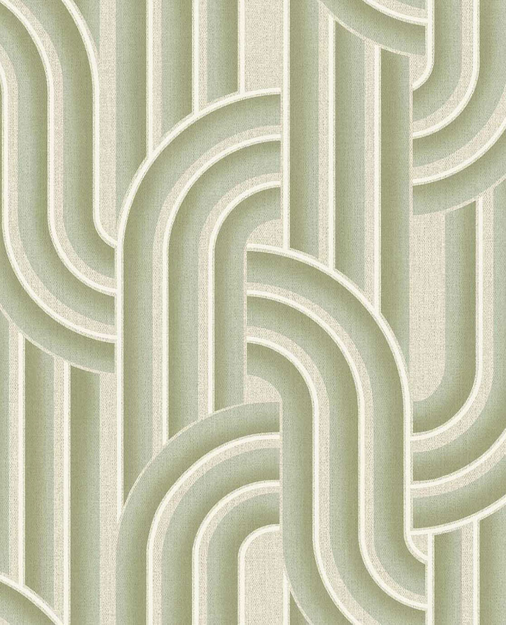 Geometric non-woven wallpaper, green-beige, retro, 340561, Groovy, Eijffinger