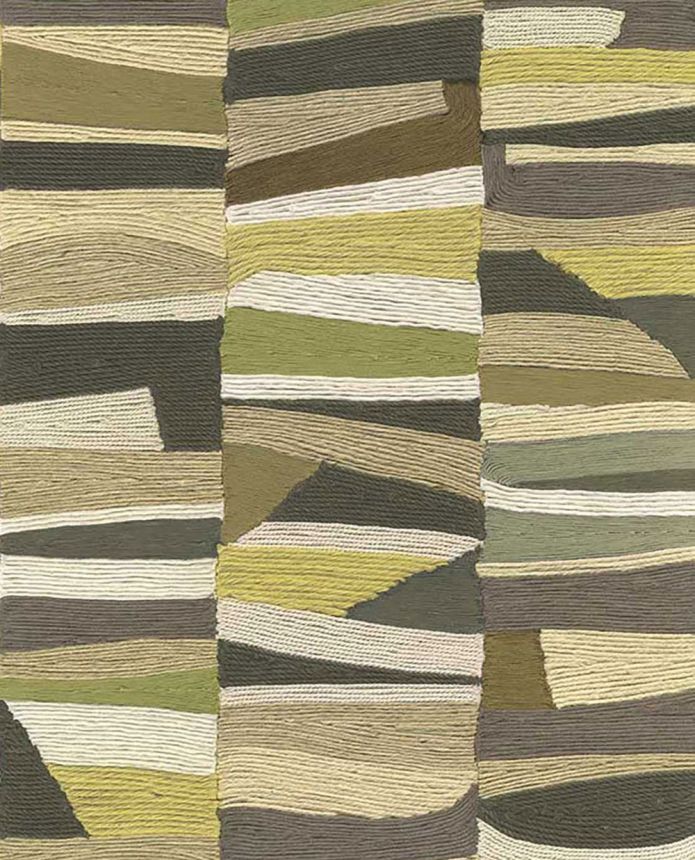 Non-woven wallpaper, green-beige, mat imitation, 340571, Groovy, Eijffinger