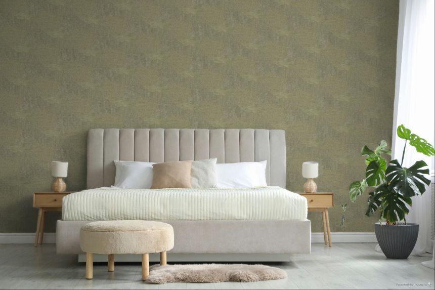 Non-woven wallpaper, green, fabric imitation, 340583, Groovy, Eijffinger