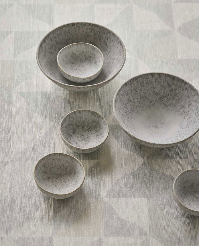 Geometric non-woven wallpaper, grey, 340320, Sensory Eijffinger