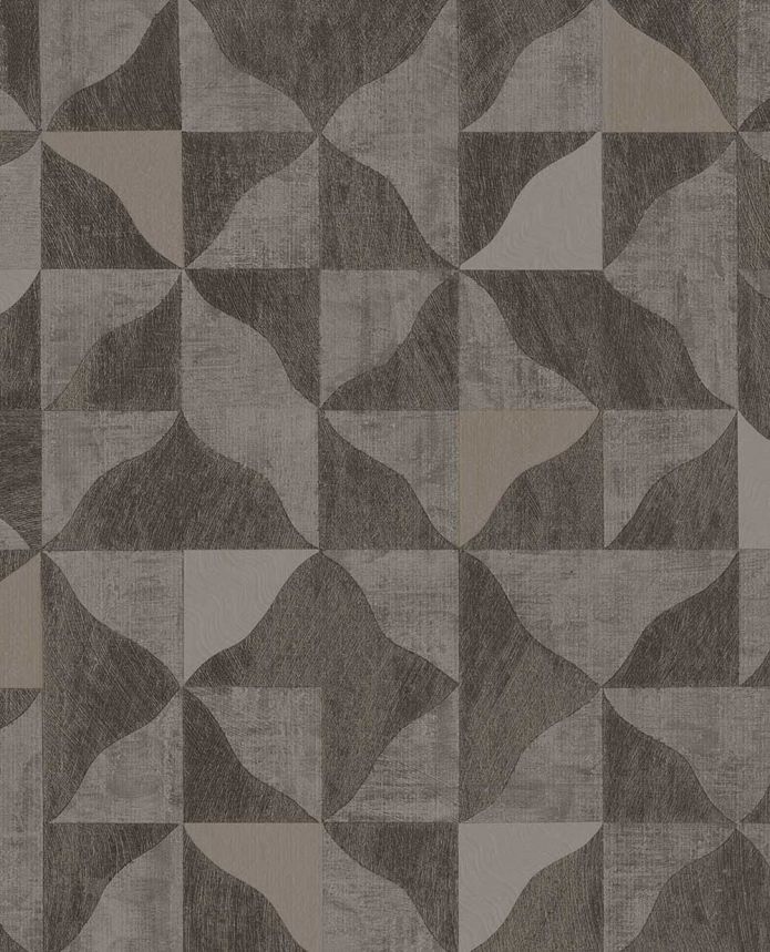 Geometric non-woven wallpaper, brown-grey, 340324, Sensory Eijffinger