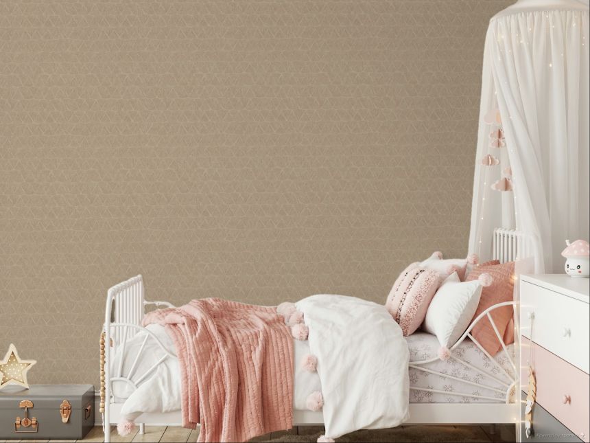 Geometric non-woven wallpaper, brown, 340343, Sensory Eijffinger