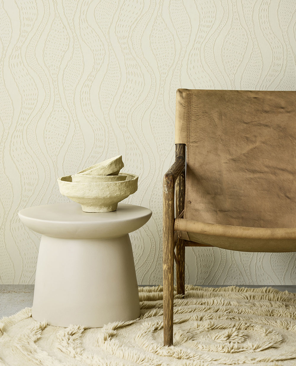 Geometric non-woven wallpaper, grey, 340353, Sensory Eijffinger