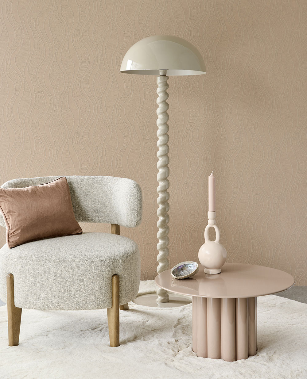 Geometric non-woven wallpaper, brown, 340354, Sensory Eijffinger