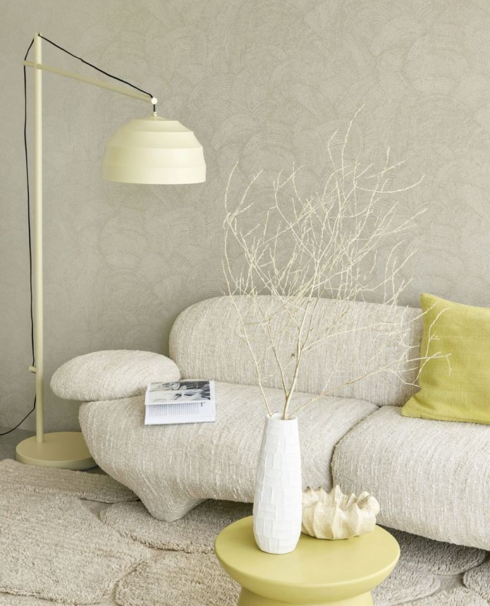 Non-woven wallpaper, grey-beige, 340365, Sensory, Eijffinger