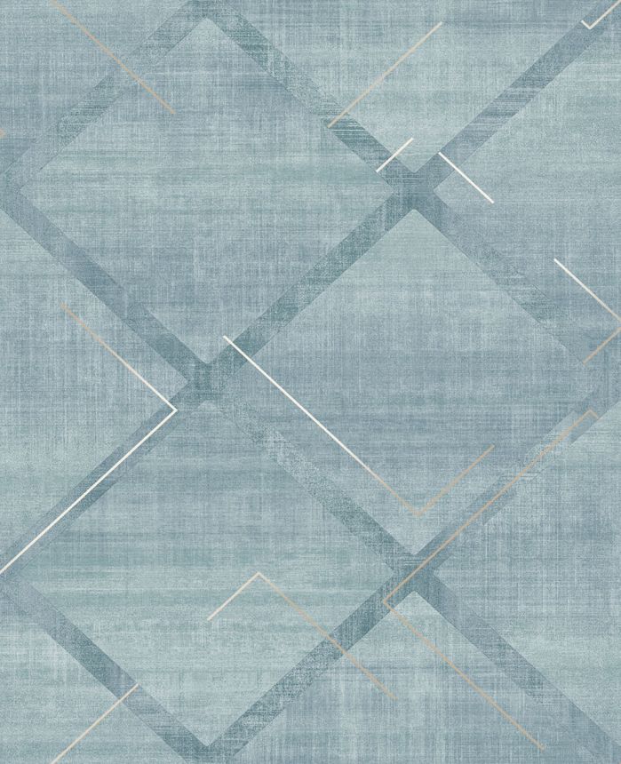 Geometric non-woven wallpaper, blue, 124121, Element, Graham Brown Premium