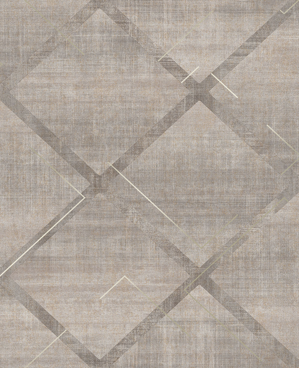 Geometric non-woven wallpaper, grey, 124125, Element, Graham Brown Premium