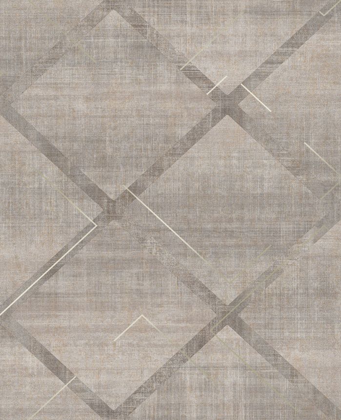Geometric non-woven wallpaper, grey, 124125, Element, Graham Brown Premium