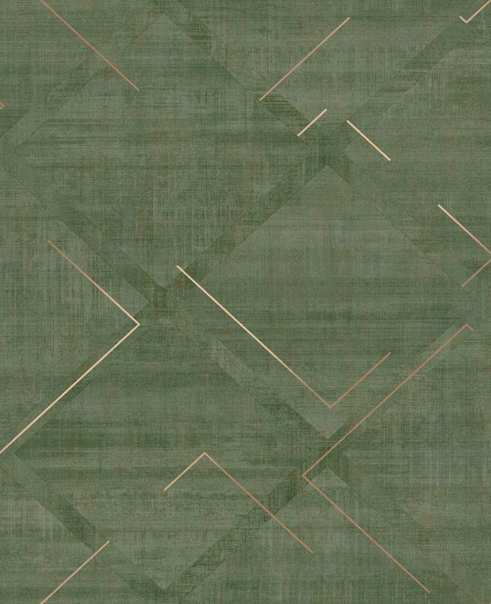 Geometric non-woven wallpaper, green, 124126, Element, Graham Brown Premium