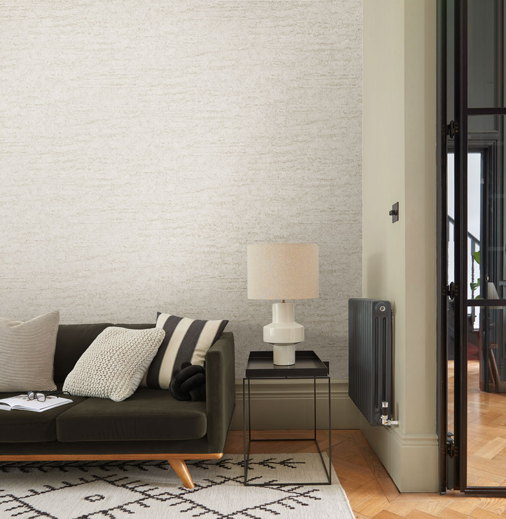 Non-woven wallpaper, grey, stone, 124135, Element, Graham Brown Premium