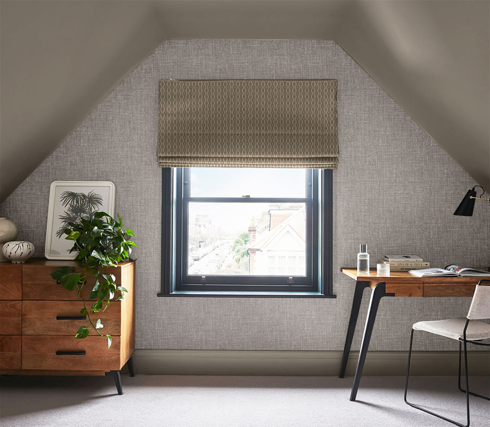Non-woven wallpaper, grey, texture imitation, 124144, Element, Graham Brown Premium