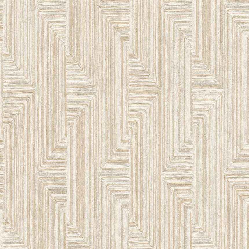 Geometric non-woven wallpaper, beige, SA524012, Santa Fe, Design ID