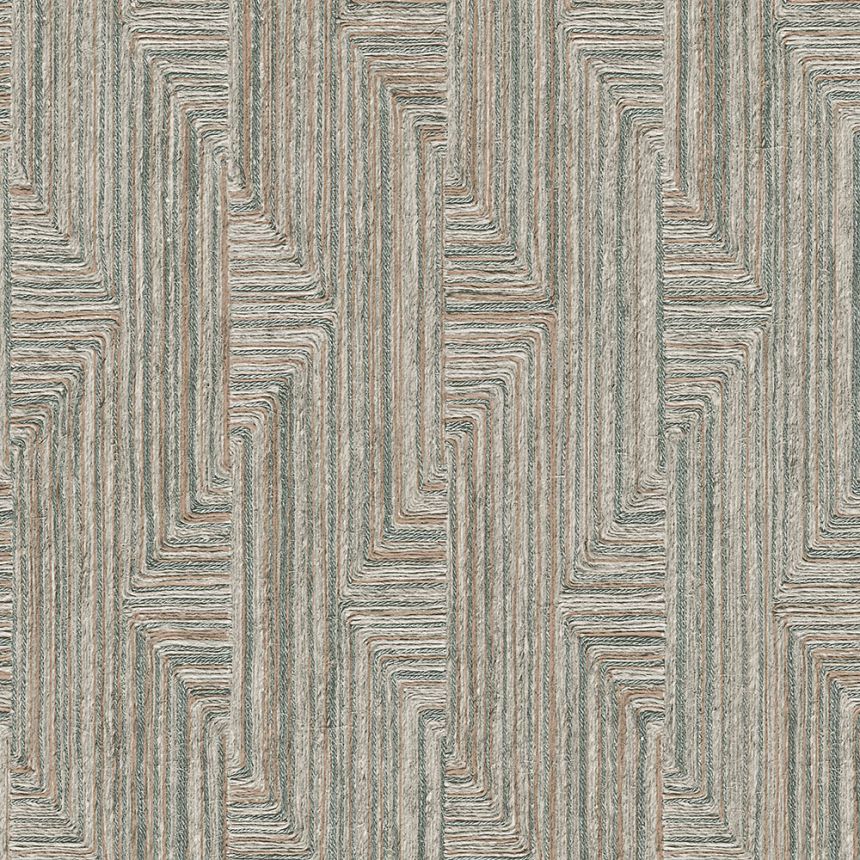Geometric non-woven wallpaper, blue-grey, SA524014, Santa Fe, Design ID