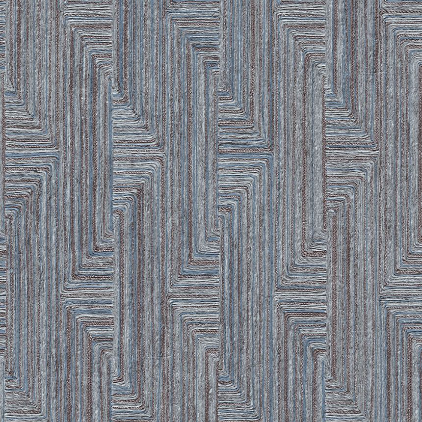 Geometric non-woven wallpaper, blue-grey, SA524016, Santa Fe, Design ID