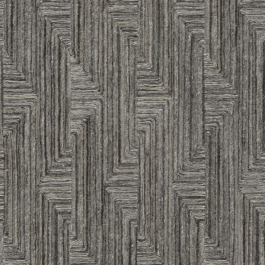Geometric non-woven wallpaper, black-grey, SA524017, Santa Fe, Design ID