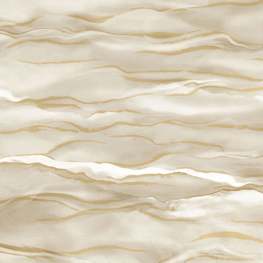 Non-woven wallpaper, beige, waves, marble, SA524042, Santa Fe, Design ID