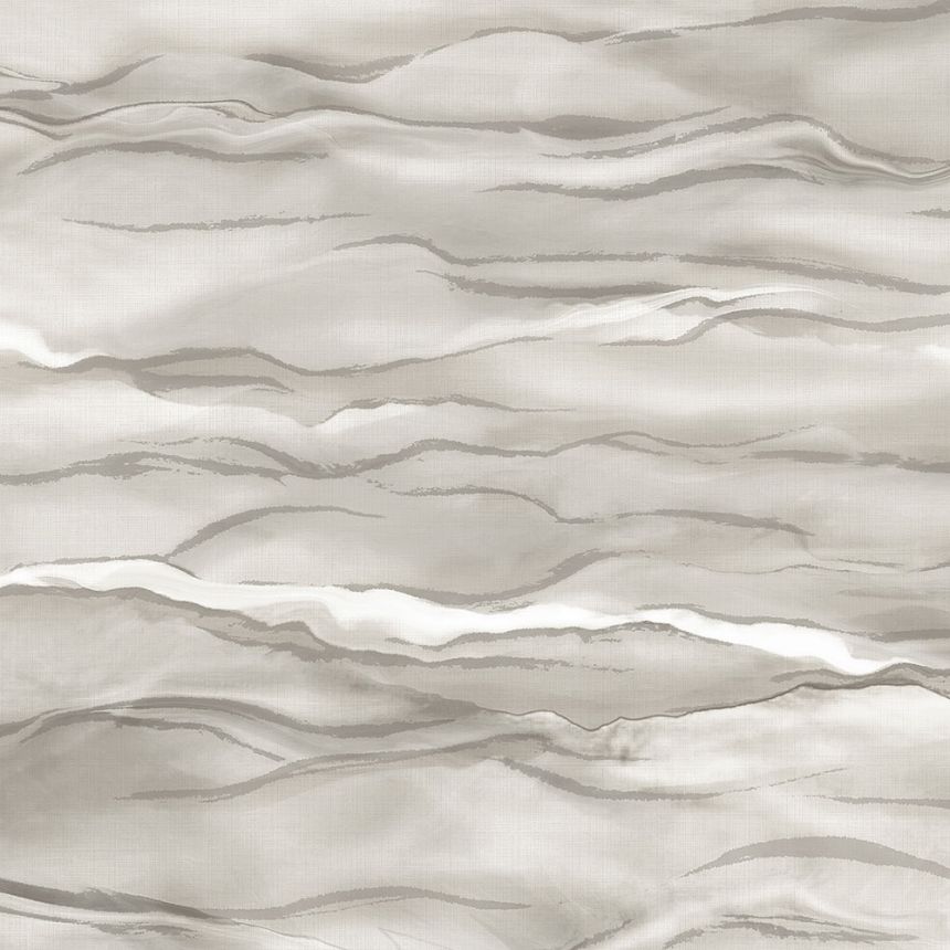Non-woven wallpaper, grey, waves, marble, SA524043, Santa Fe, Design ID