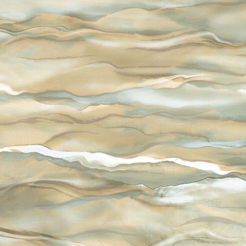 Non-woven wallpaper, grey-beige, waves, marble, SA524045, Santa Fe, Design ID